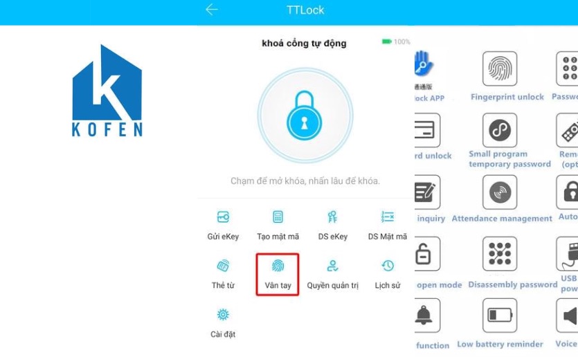 Hướng dẫn sử dụng App TTLock: Tạo vân tay